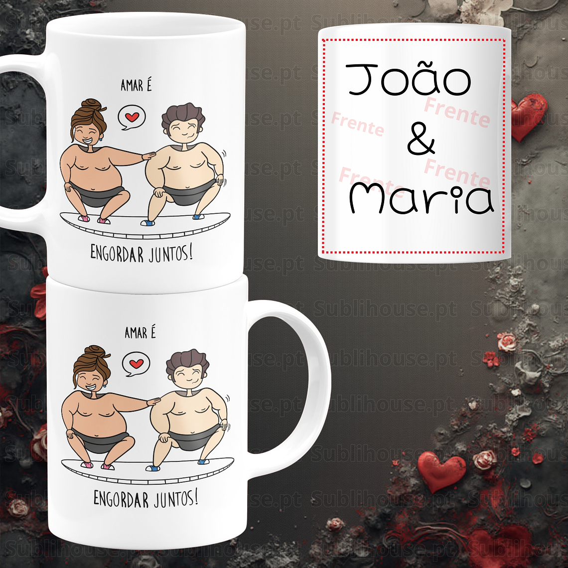 Caneca em Cerâmica - Engordar Juntos 2