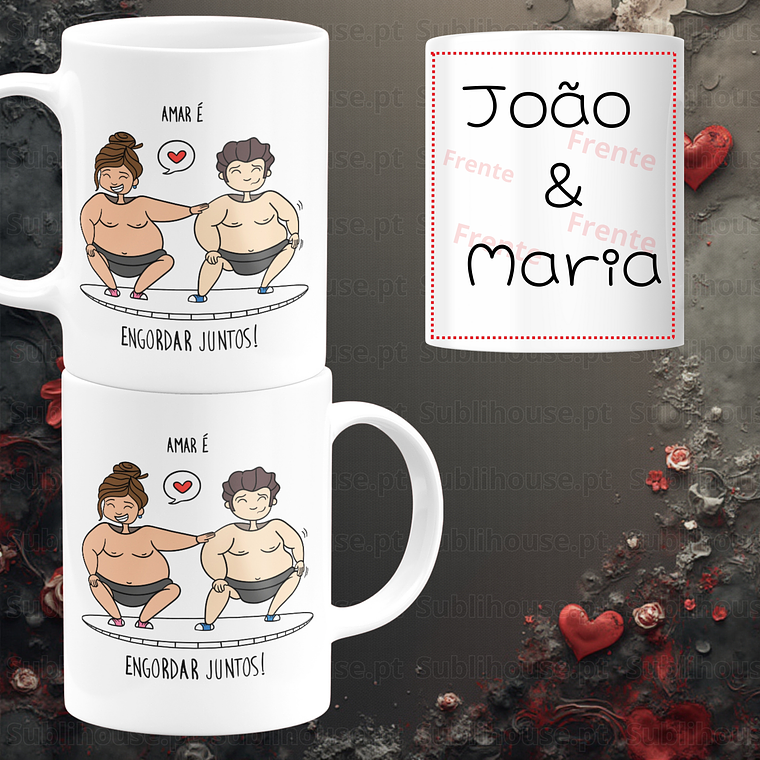 Caneca em Cerâmica - Engordar Juntos 2