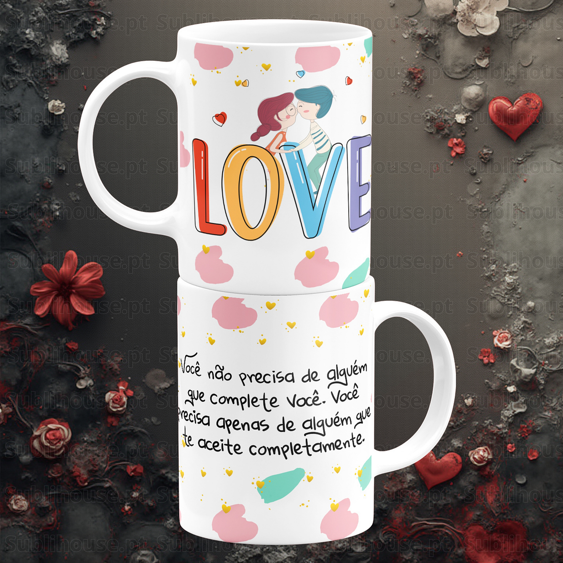 Caneca em Cerâmica - Alguém que te aceite completamente 1