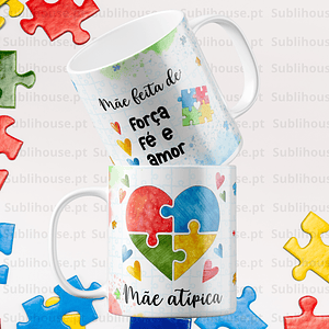 Caneca em Cerâmica -  Mãe feita de força
