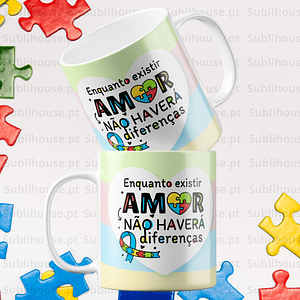 Caneca em Cerâmica -  Enquanto Existir Amor