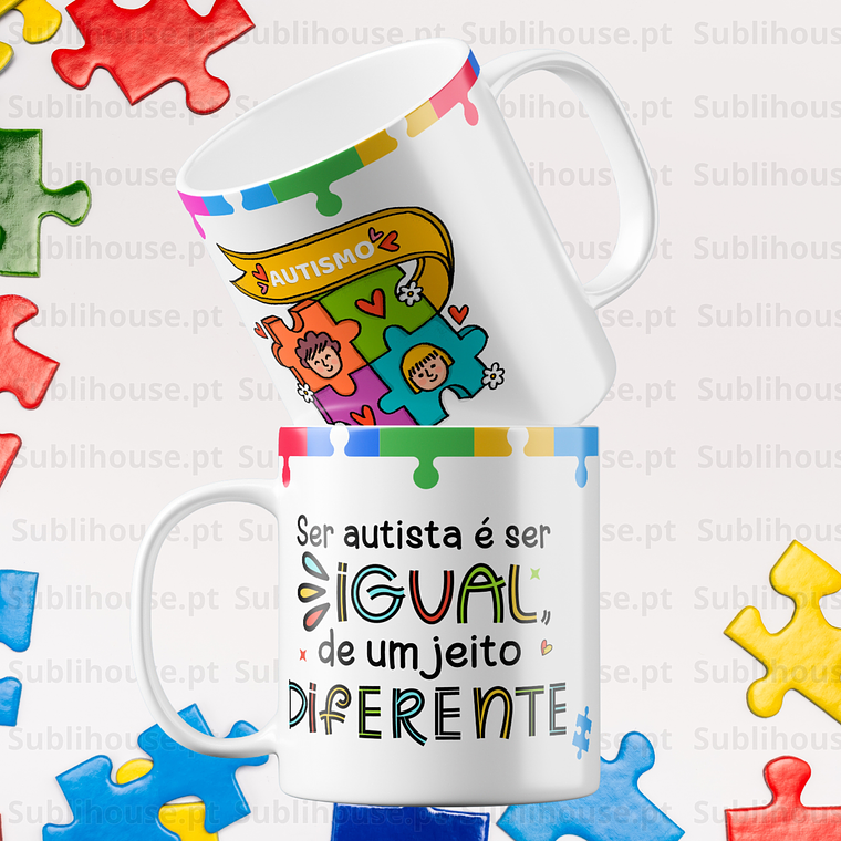 Caneca em Cerâmica -  Igual de um jeito diferente 1
