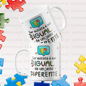 Caneca em Cerâmica -  Igual de um jeito diferente