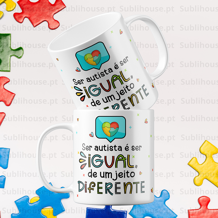 Caneca em Cerâmica -  Igual de um jeito diferente 2