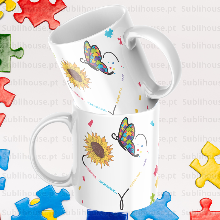 Caneca em Cerâmica - butterfly 1