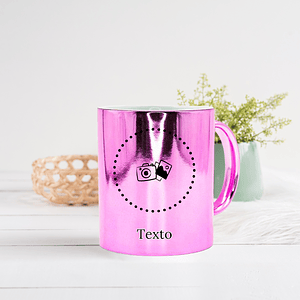 Caneca em Cerâmicas Efeito  Metálico  