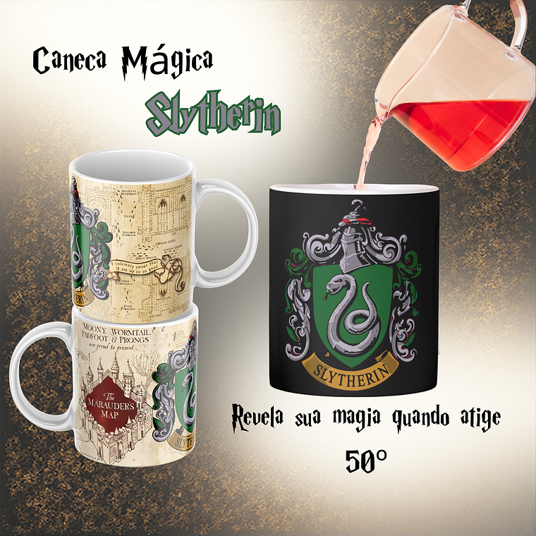 Caneca Mágica Slytherin 1