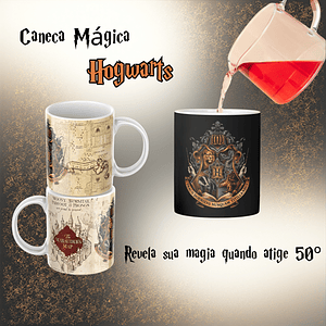 Caneca Mágica Hogwarts