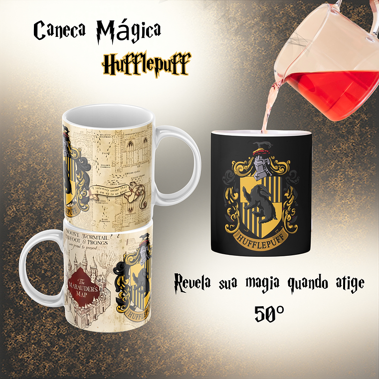 Conjunto Caneca Mágica - Escolas de Hogwarts 5