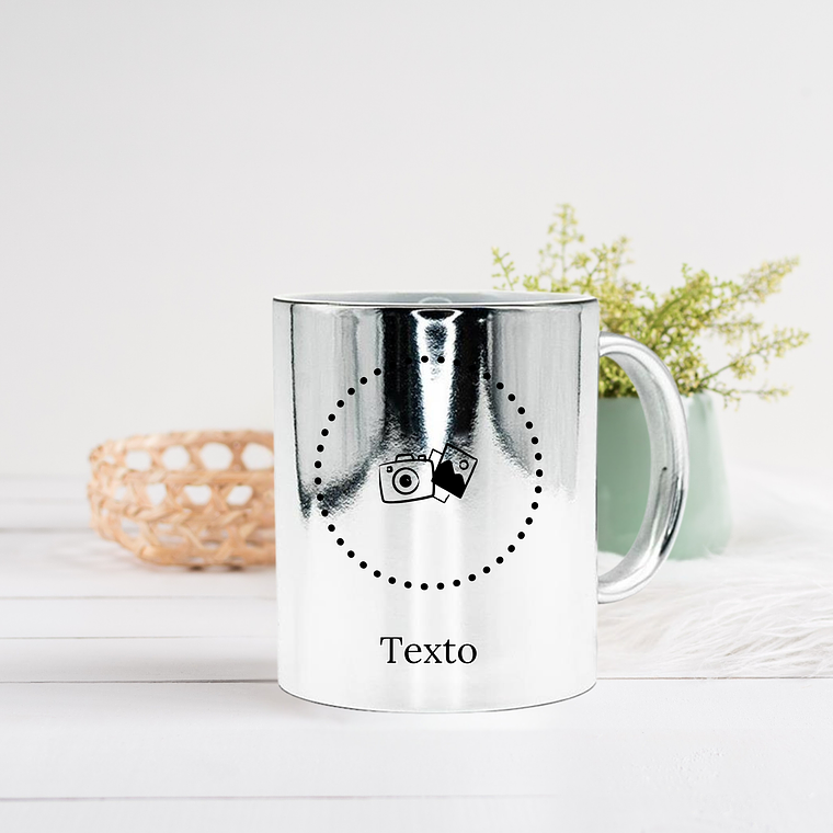 Caneca em Cerâmicas Efeito  Metálico   5