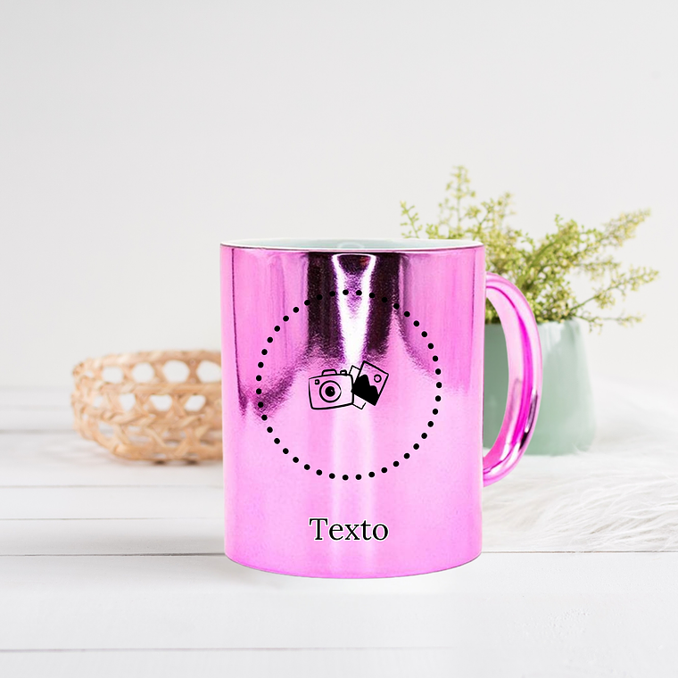 Caneca em Cerâmicas Efeito  Metálico   6