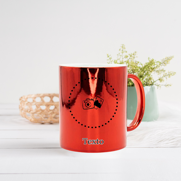 Caneca em Cerâmicas Efeito  Metálico   10