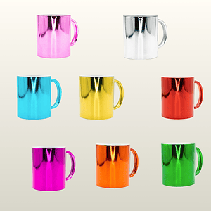 Caneca em Cerâmicas Efeito  Metálico  