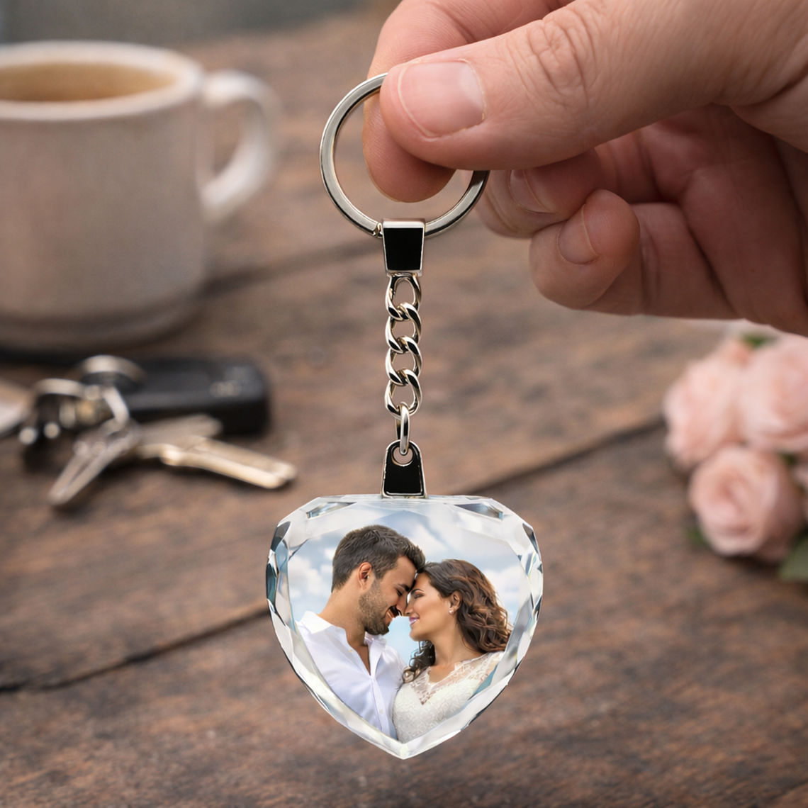 Porta-chaves - Coração de Cristal 1