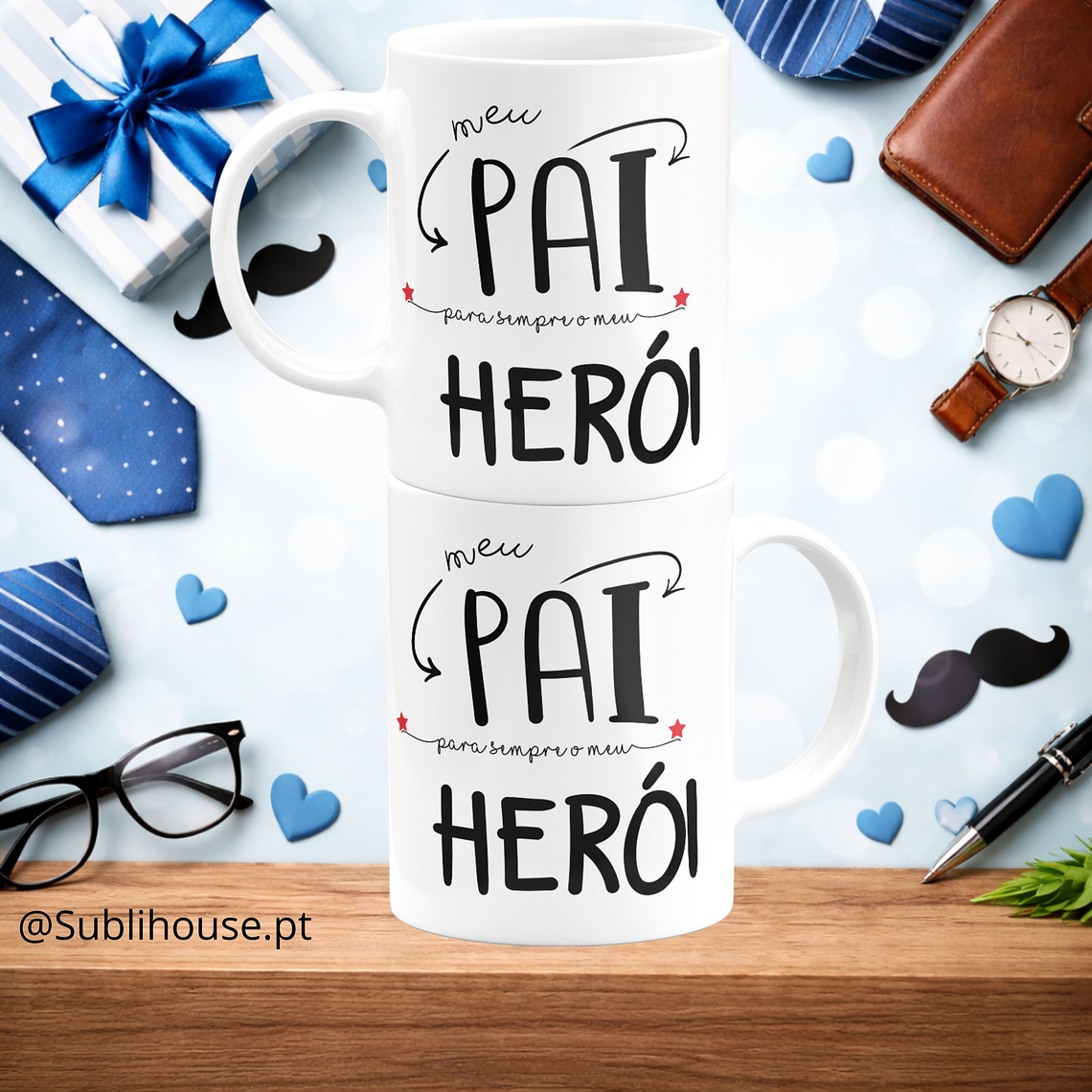 Caneca de Cerâmica - Meu Pai, Para sempre meu herói  1