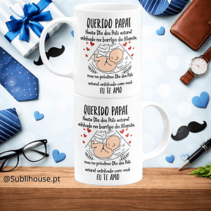Caneca de Cerâmica - Pai, em breve nos teus braços 
