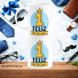 Caneca de Cerâmica - Primeiro Dia Dos Pais