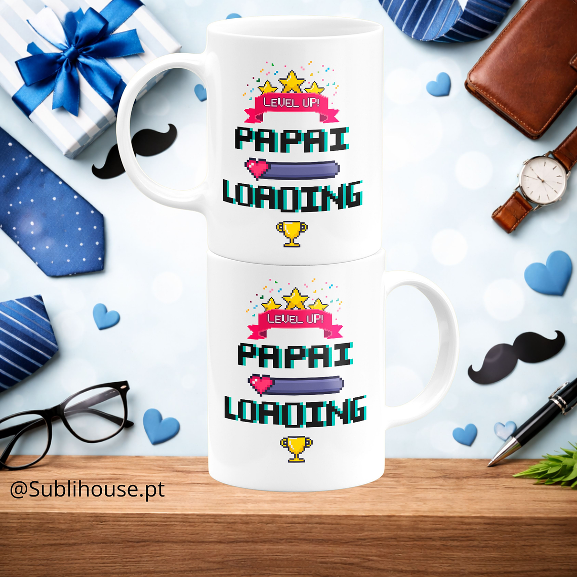 Caneca de Cerâmica - Pai Level UP 1