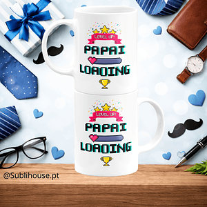 Caneca de Cerâmica - Pai Level UP