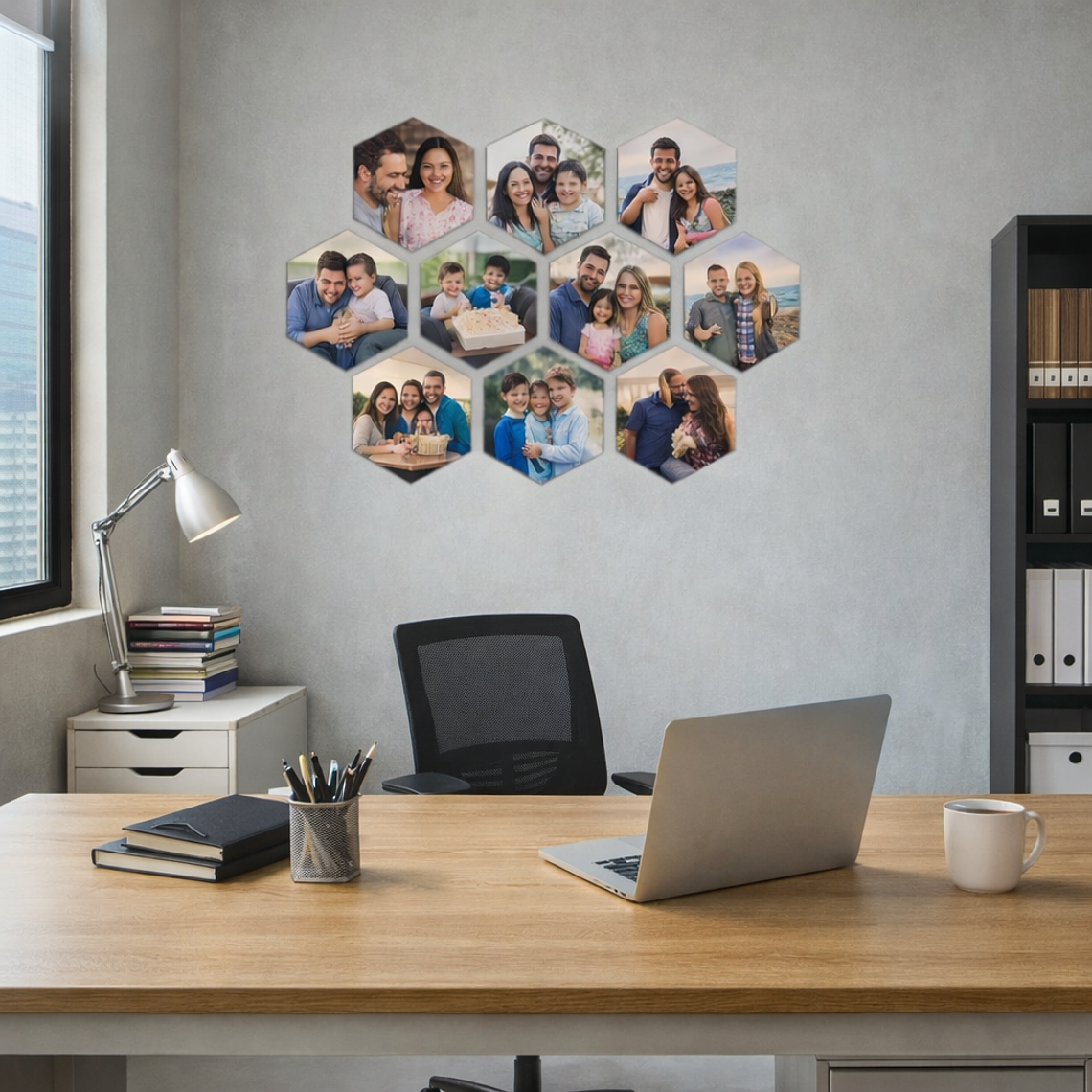 Moldura Hexagonal Personalizada – Conjunto de Memórias 3