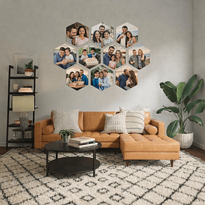 Moldura Hexagonal Personalizada – Conjunto de Memórias