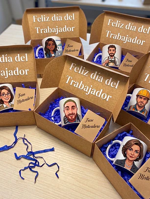 Tazas Blancas Día del Trabajador Pack 1