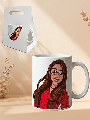 Combo Tazas Personalizadas + Cajas Blancas - Día del Trabajador Pack 2