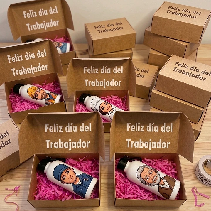 Botella Sport Personalizada Blanca - Día del Trabajador Pack 1 3