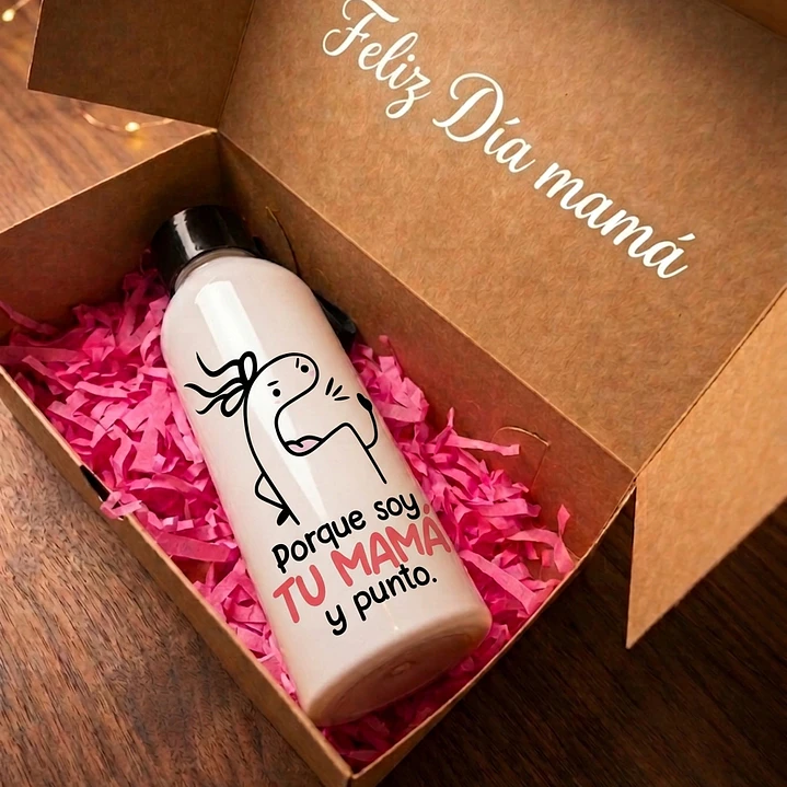Botella Sport Personalizada Blanca - Día de las Madres 1