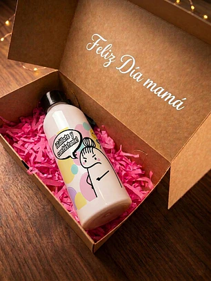 Botella Sport Personalizada Blanca - Día de las Madres