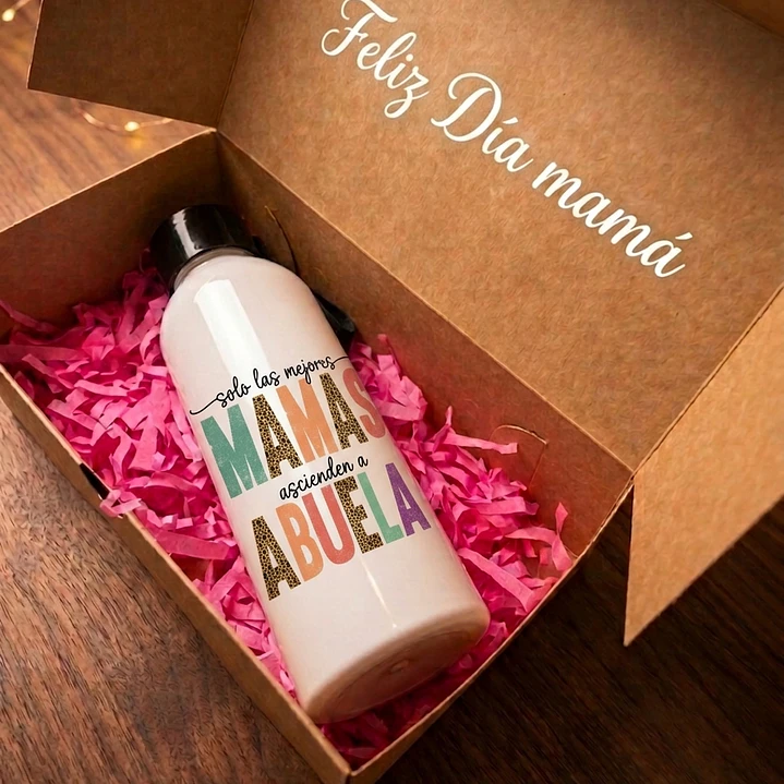 Botella Sport Personalizada Blanca - Día de las Madres 1