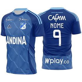 Arte vetor camisa Millonarios Local 2025