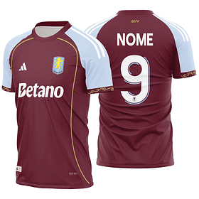 Arte vetor camisa Aston Villa Local 2025-2026