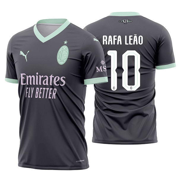 Arte vetor camisa AC Milan Alternativa 2024-2025