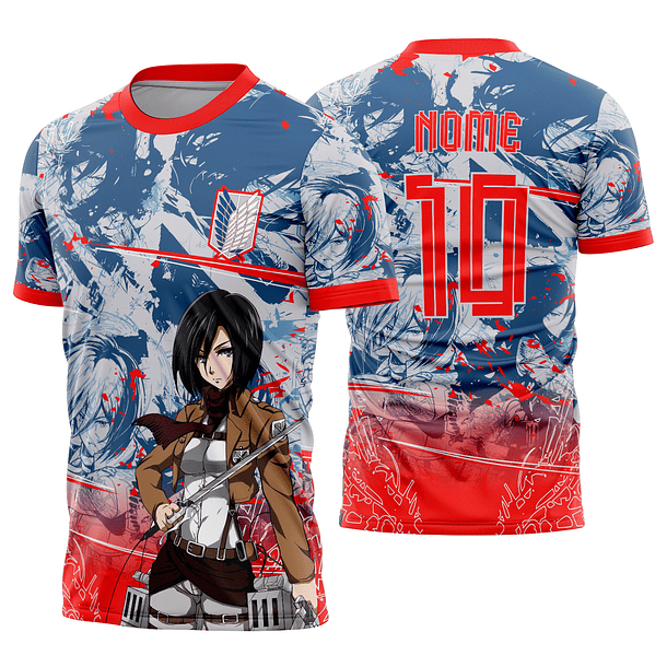 Arte vetor camisa Interclasse Mikasa Ackerman Mod-529
