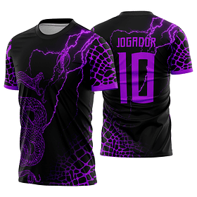 Arte vetor camisa InterClasse Cobra Roxa Mod-599