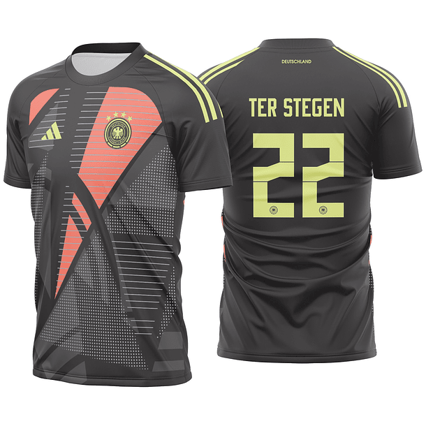 Arte vetor camisa Alemanha Goleiro 2024-25