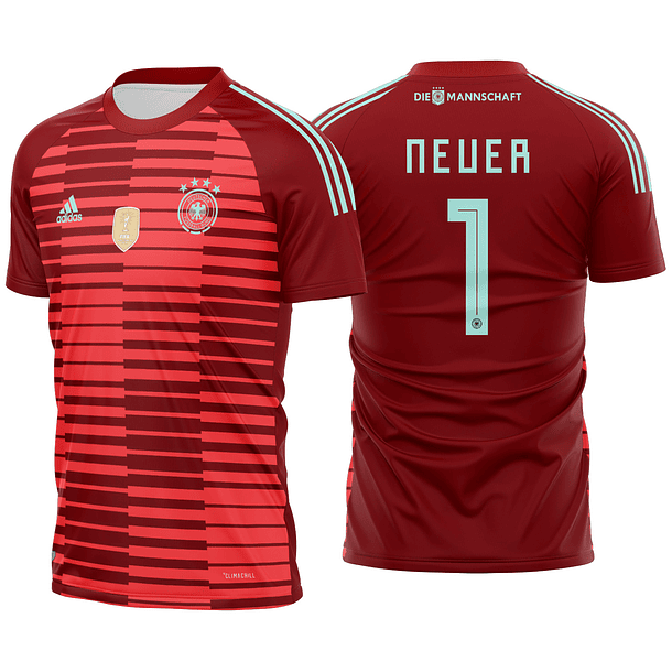 Arte vetor camisa Alemanha Goleiro 2018