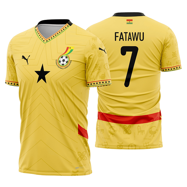 Arte vetor camisa Ghana Visita 2024-2025