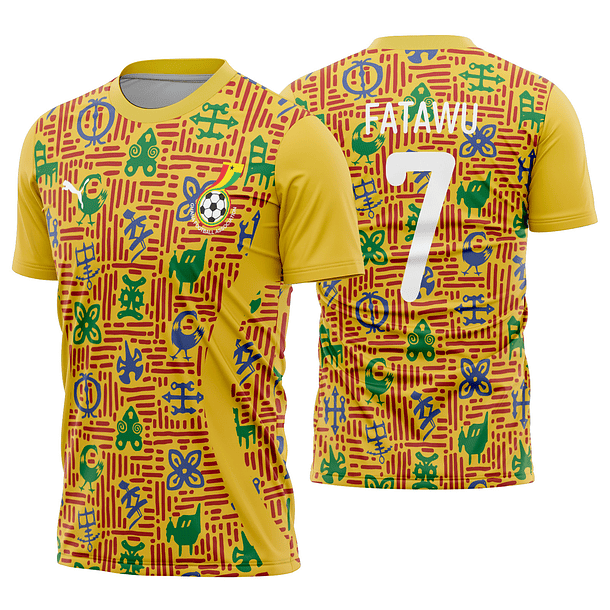 Arte vetor camisa Ghana Pre-Jogo 2024-2025