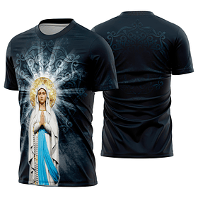 Arte estampa camisa Nossa Senhora de Lourdes
