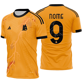 Arte Vetor Camisa As Roma Visita 2025-2026