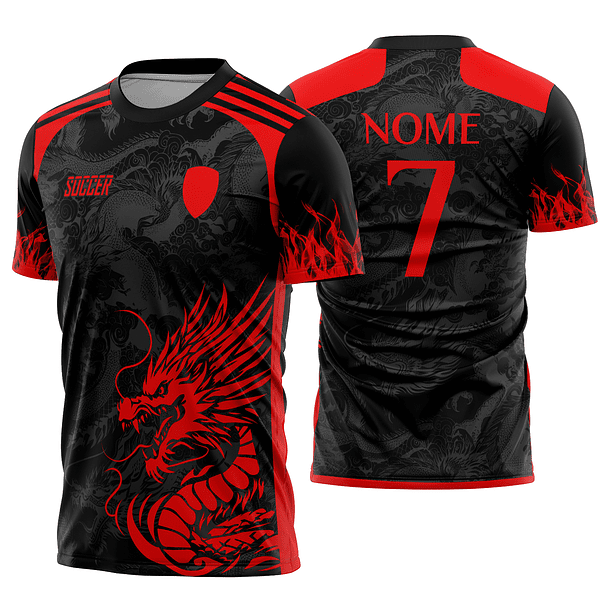 Arte Vetor Camisa Interclasse dragão Mod-843