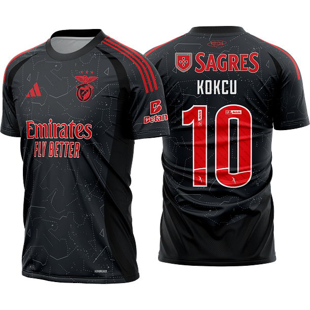 Arte Vetor Camisa Benfica Reserva 2024-25