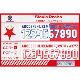 Arte vetor camisa Fonte Slavia Praha 2025-26