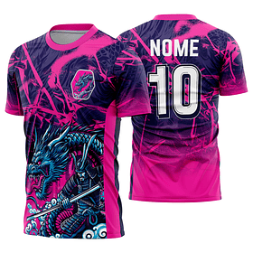 Arte Vetor Camisa Interclasse Dragão samurai Mod-860