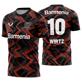 Arte Vetor Camisa Bayer 04 Leverkusen pré-jogo 2024-2025