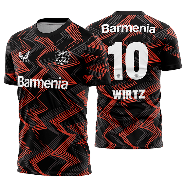 Arte Vetor Camisa Bayer 04 Leverkusen pré-jogo 2024-2025