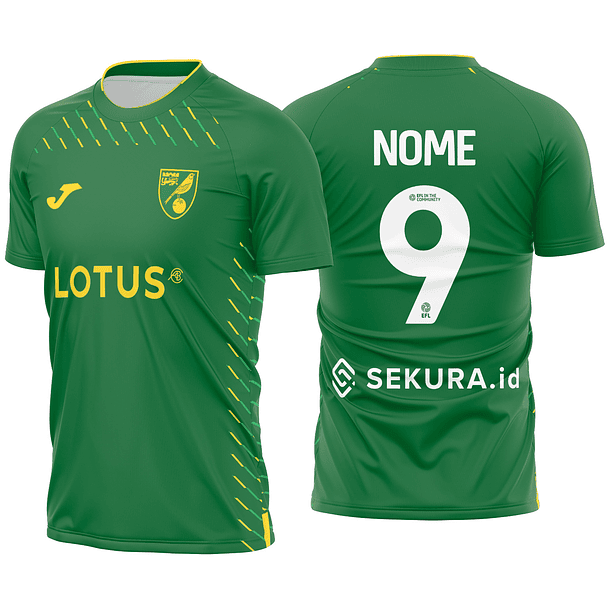 Arte Vetor Camisa Norwich City Visita 2023-2024