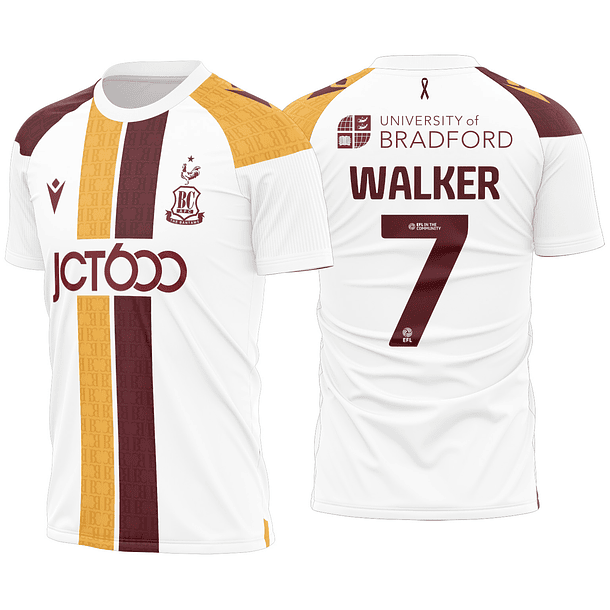 Arte vetor camisa Bradford City Visita 2024-2025